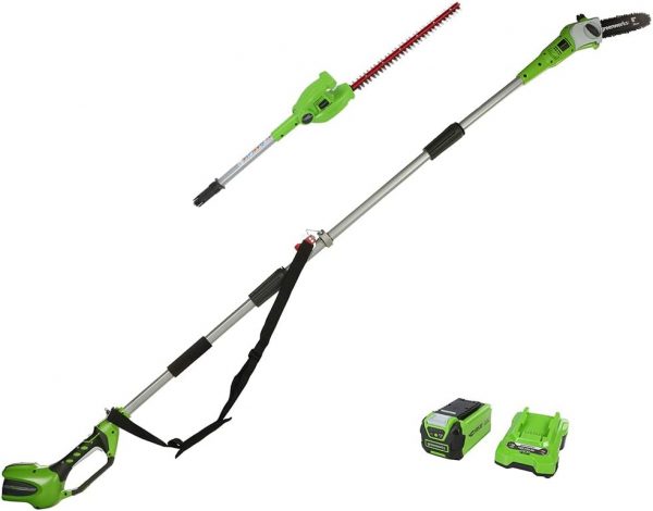Sierra y Cortasetos Pértiga GreenWorks 24v