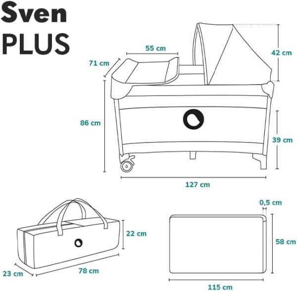 Cuna de Viaje Lionelo Sven plus 2 - Imagen 2