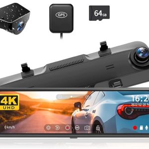 WOLFBOX G850 4K Espejo Retrovisor con cámaras