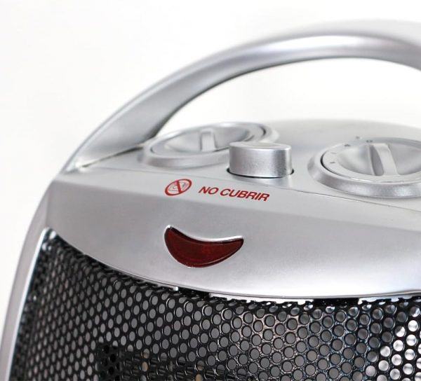 Calefactor cerámico 1500W (Plata) - Imagen 3
