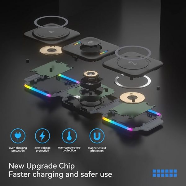 Cargador Inalambrico, mag-Safe 3 en 1 - Imagen 2
