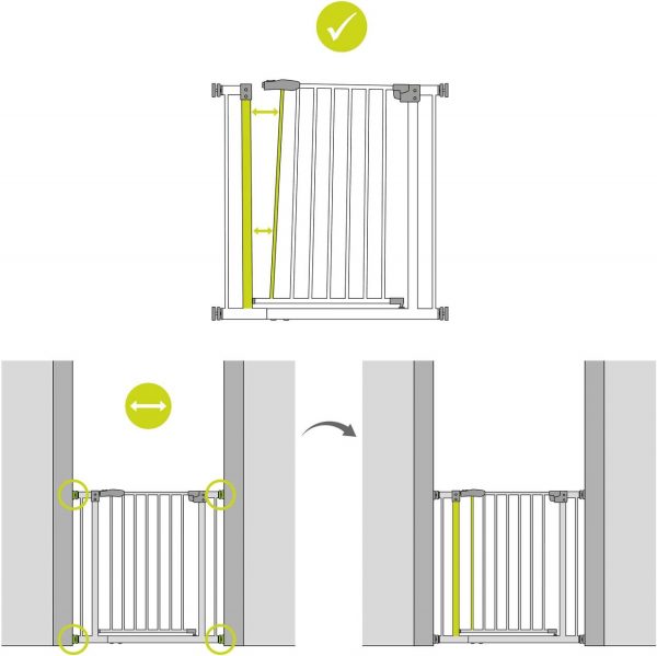 Puerta de seguridad Hauck 84-89cm (Metalica y madera) - Imagen 2