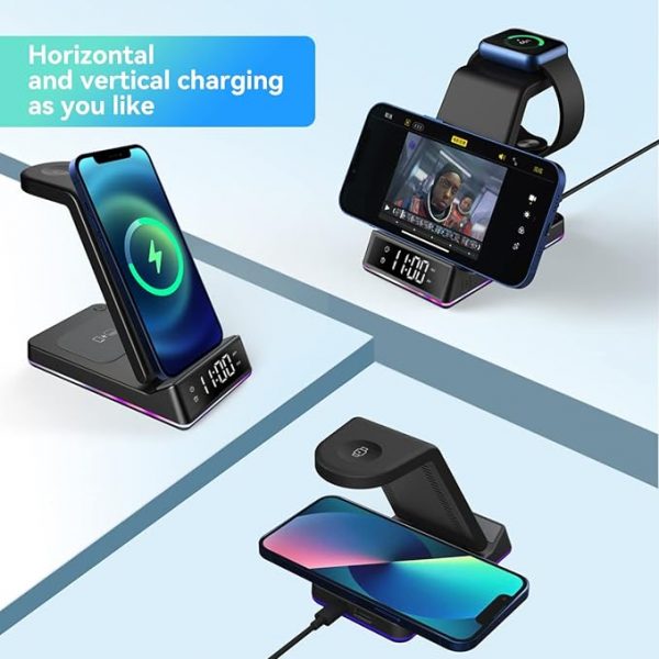 Cargador Inalámbrico con Luz y Reloj - Imagen 2