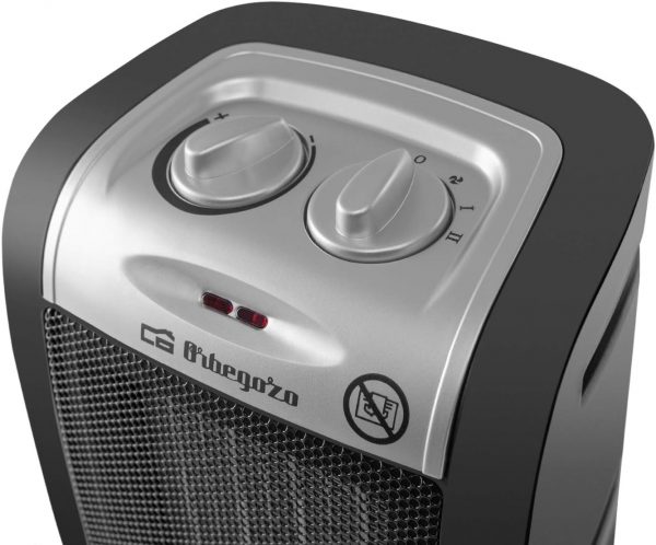 Calefactor Cerámico Negro Pequeño 1500W - Imagen 2