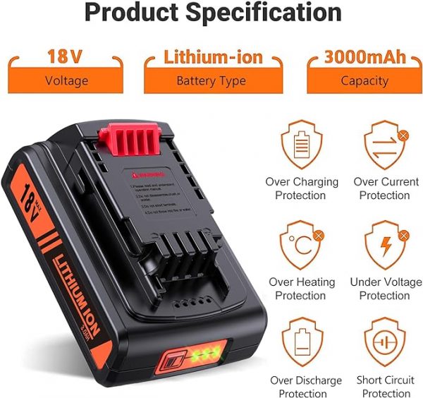 Batería de Repuesto para Black+Decker 18/20V - Imagen 3