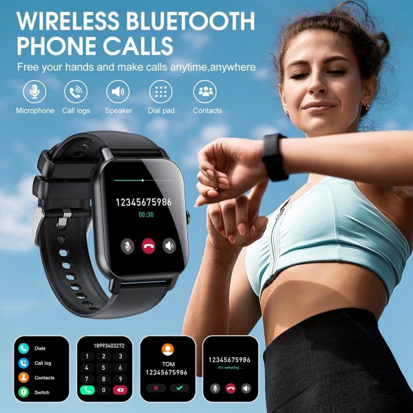 Reloj Inteligente Hombre Mujer 1.85" Negro - Imagen 2