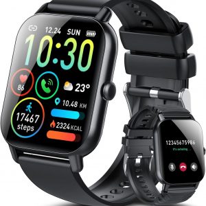 Reloj Inteligente Hombre Mujer 1.85" Negro
