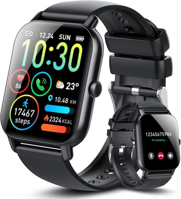 Reloj Inteligente Hombre Mujer 1.85" Negro