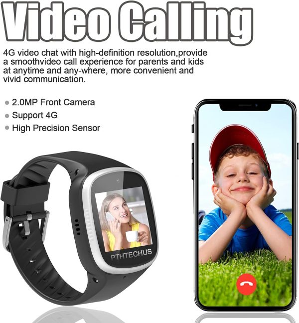 Reloj inteligente 4G GPS Rosa(Correa Silicona) - Imagen 4