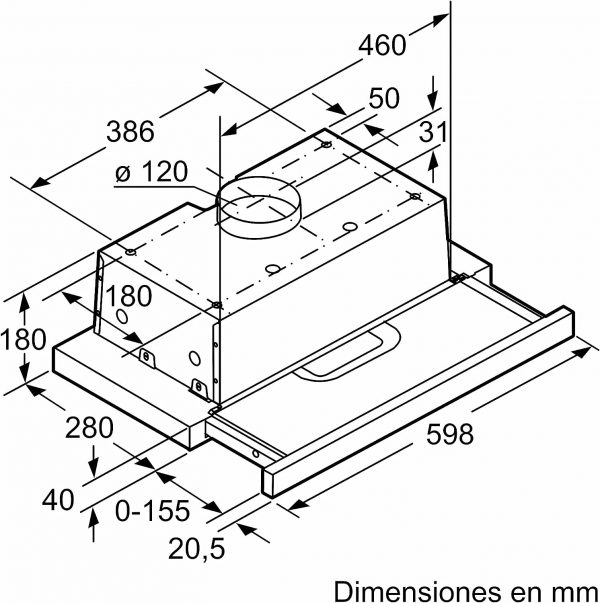 Campana Telescópica Balay Blanca - Imagen 2