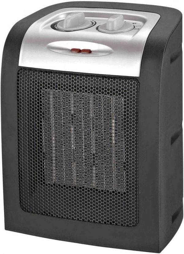 Calefactor Cerámico Negro Pequeño 1500W