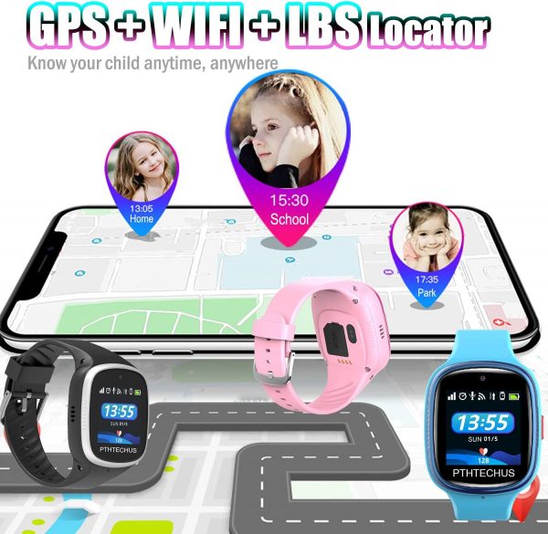 Reloj inteligente 4G GPS Rosa(Correa Silicona) - Imagen 3