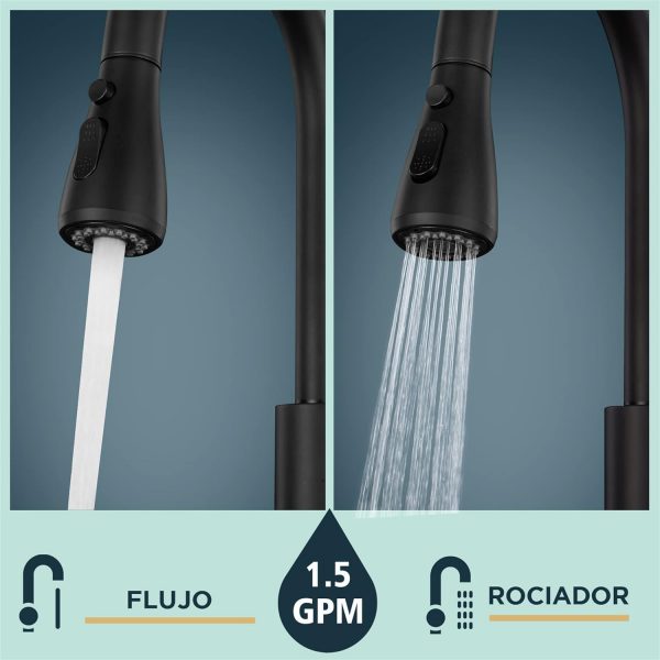 Grifo de Acero inoxidable Cocina Negro - Imagen 3