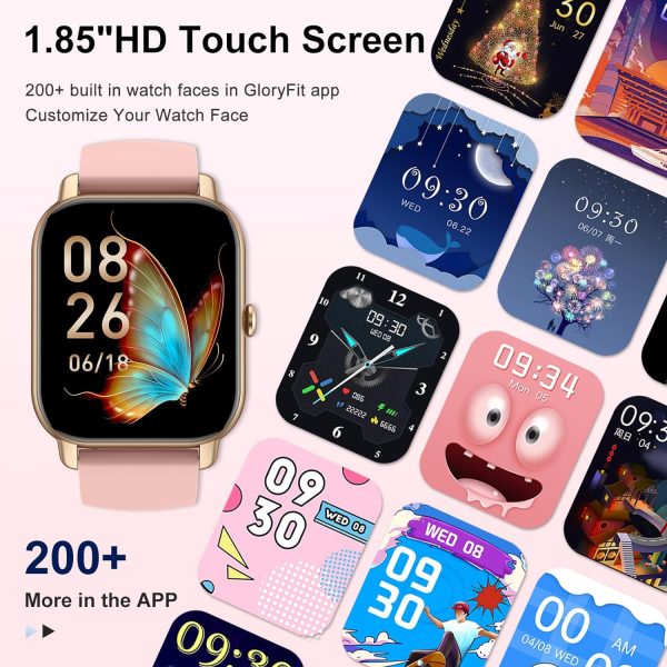 Reloj Inteligente Hombre Mujer 1.85" Rosa - Imagen 3