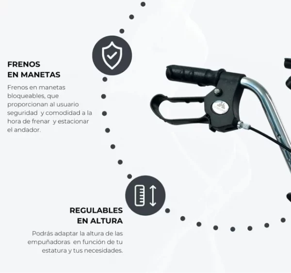 Andador Mobiclinic Rollator (Gris) - Imagen 2